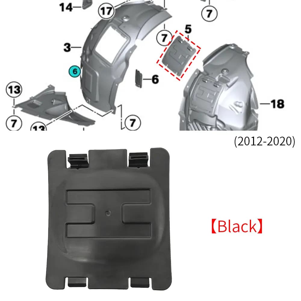 Per BMW F20 F22 F30 F33 F34 F36 Ruota anteriore Parafango Copertura Fodera interna Faro Lampadina Tappo per Bmw 1 2 3 4 Serie 51717260397