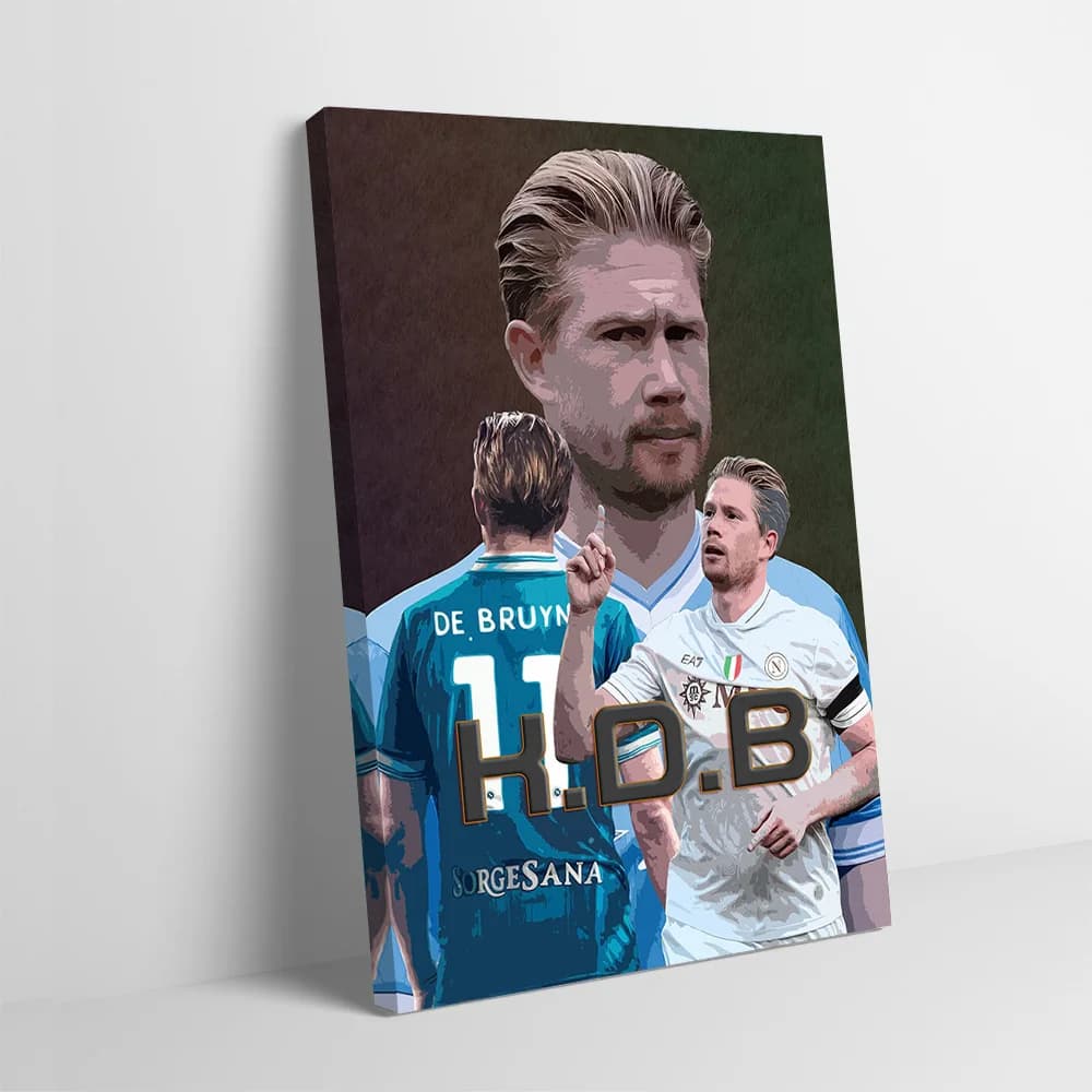 Kevin De Bruyne Poster Customizable, Print on Wall Decoration Canvas, Room Ornaments, Luxury Art