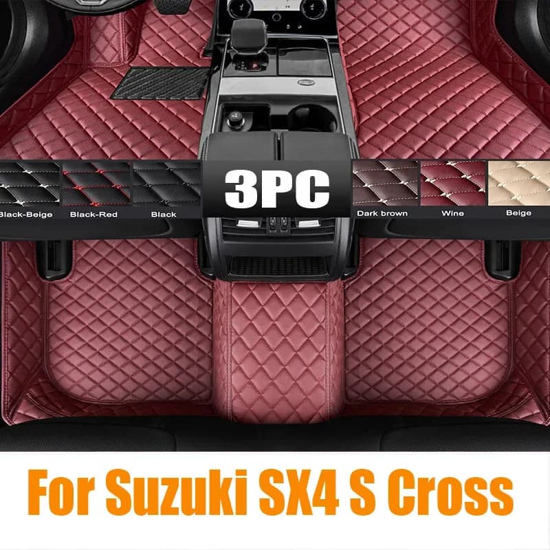 Tappetini auto originali per Suzuki SX4 S Cross 2020 ~ 2022 AUTO DropShipping Center Interni Tappeti in pelle Tappeti Rilievi del piede auto