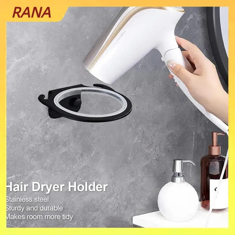 RANA Hair dryer stand for hairdryer WC wall bathroom Hairdryer Storage support without punching