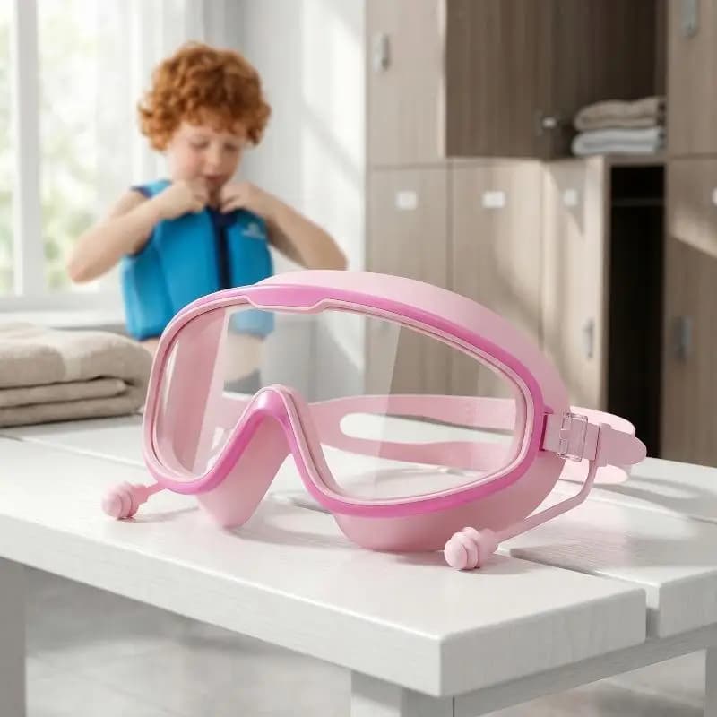 Children Swimming Goggles HD View Big Frame Leakproof Anti Fog for Boys Girls Summer Water