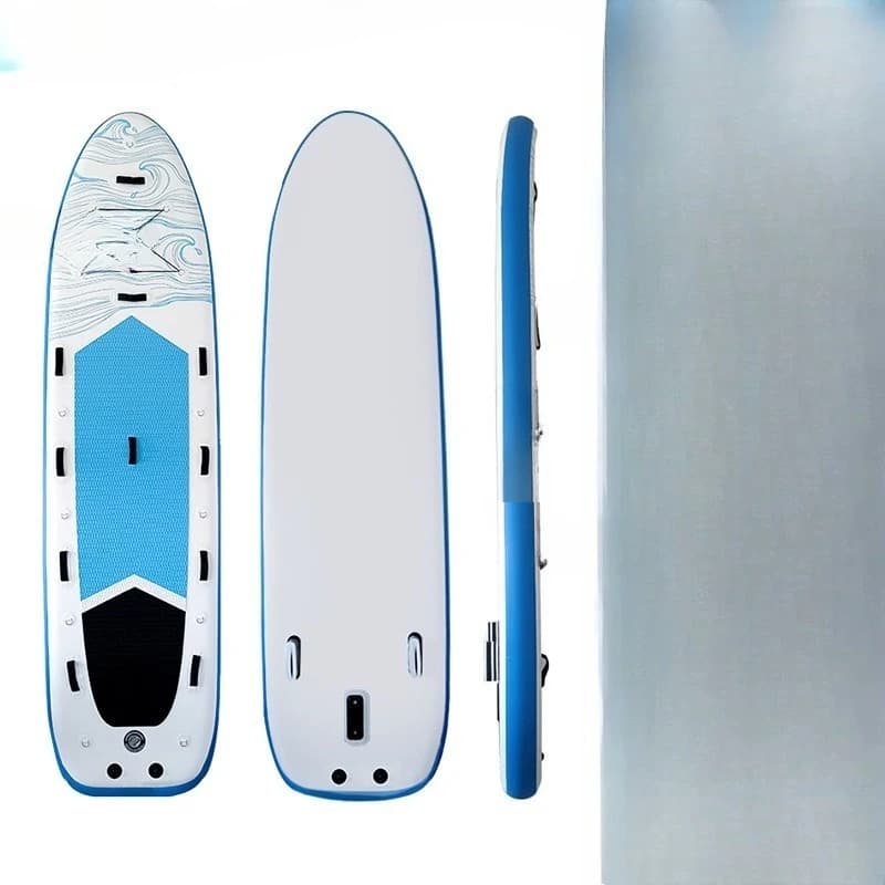 Tavola da Paddle Gonfiabile Verticale Allargata Antiscivolo per Kayak, Soccorso Esterno e Spiaggia
