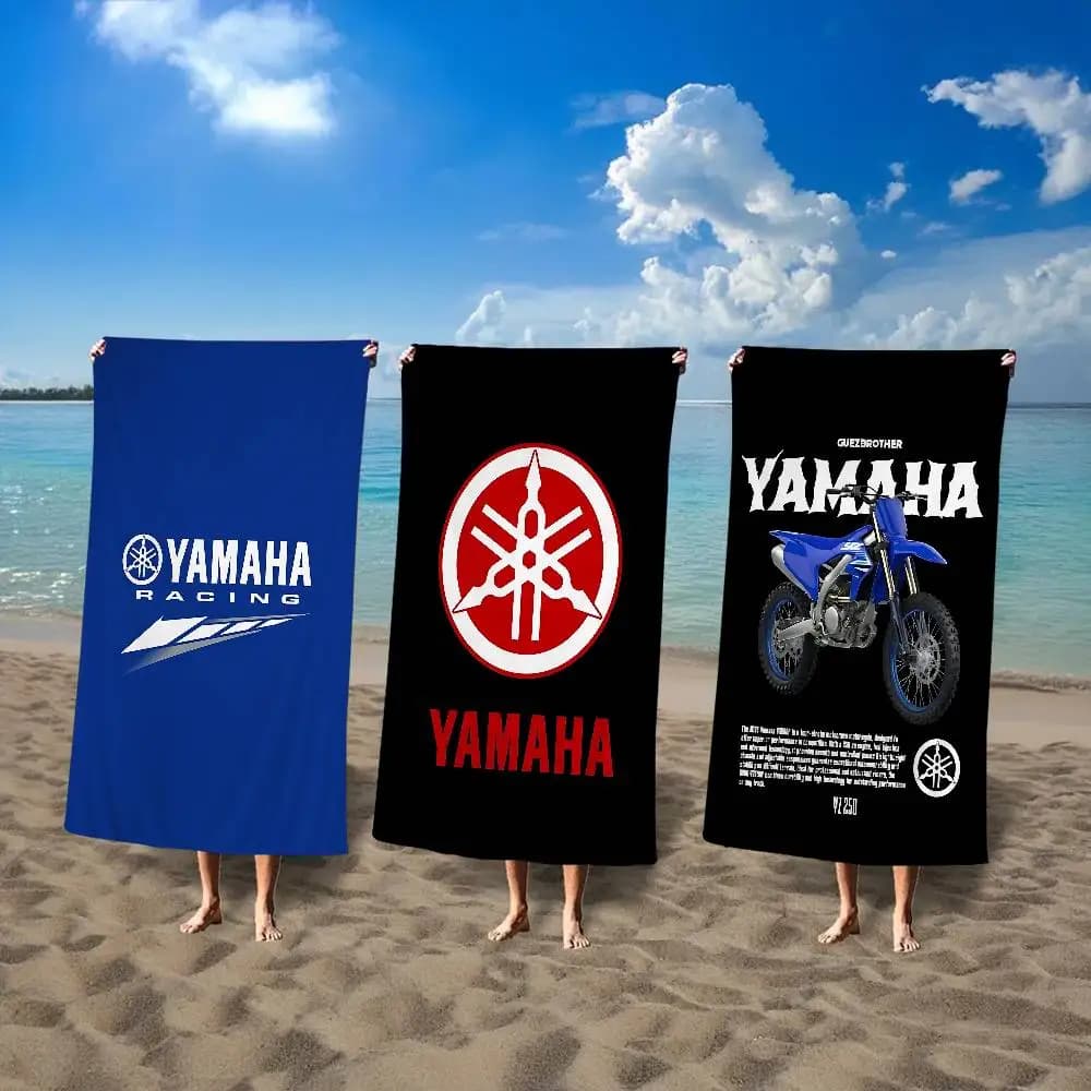 Y-YAMAHAs Logo Anime Spiaggia Asciugamano da nuoto Morbido assorbente Panno per il viso Regali per bambini Per bambini Viaggi Campeggio Palestra