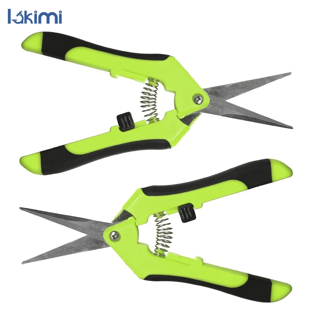 6.5 inch pruning shears - Manual potentiator, gardening scissors with straight elbow blades in stainless steel LA-AA57