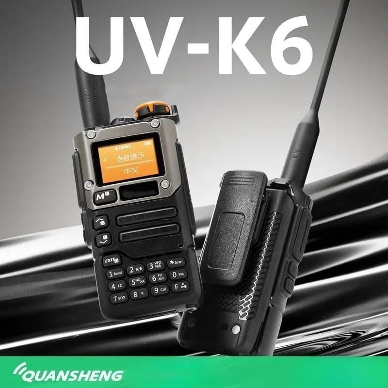 Quansheng Walkie-talkie UV-K6 Segmento per aviazione marina esterna da montagna ad alta potenza VS. UV-K5 (8) Console portatile Radio bidirezionale