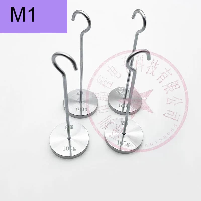 M1 Grade Stainless Steel 50g-5kg Lump Increase Hanging Plate Weight Force Measuring Counterweight With Hook Standard Method