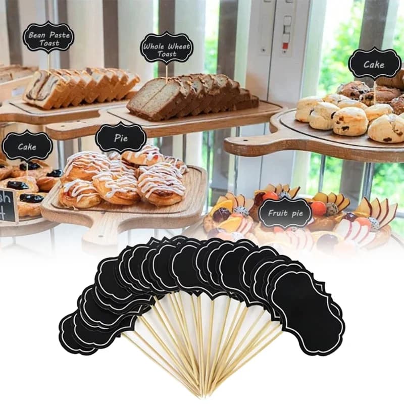 Mini lavagna in cartone per messaggi, porta biglietti da visita in ardesia, etichetta per promemoria, numero di marca, prezzo da tavolo per feste in ristorante a casa