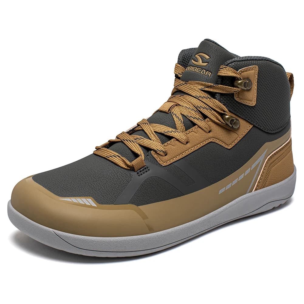 HOBIBEAR Scarpe da trekking unisex mid-top a piedi nudi Scarpe da trekking da donna con punta larga in pelle artificiale Scarpe da corsa antiscivolo per esterni