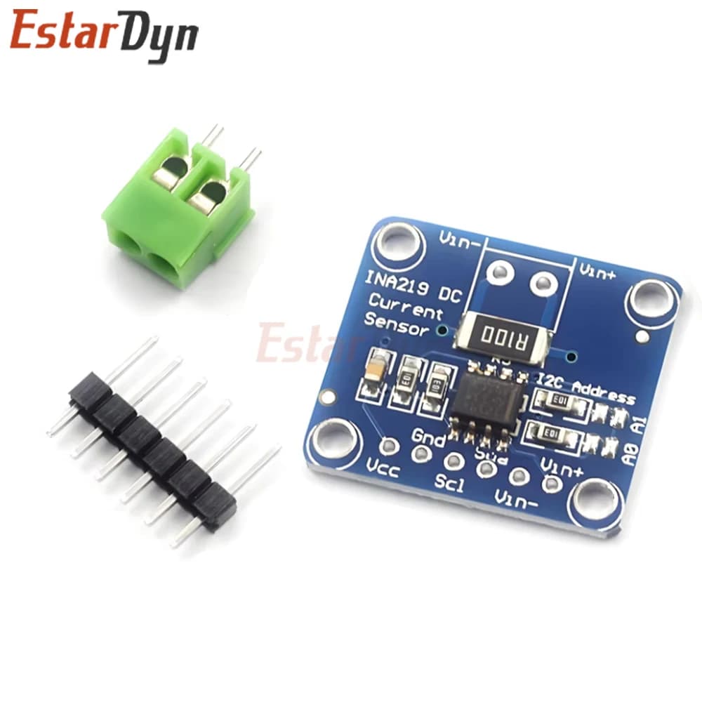 Modulo Sensore di Corrente Bidirezionale Estardyn INA219 I2C, Monitor di Potenza ±3.2A 0-26V con Shunt 0.1% per Arduino Raspberry Pi
