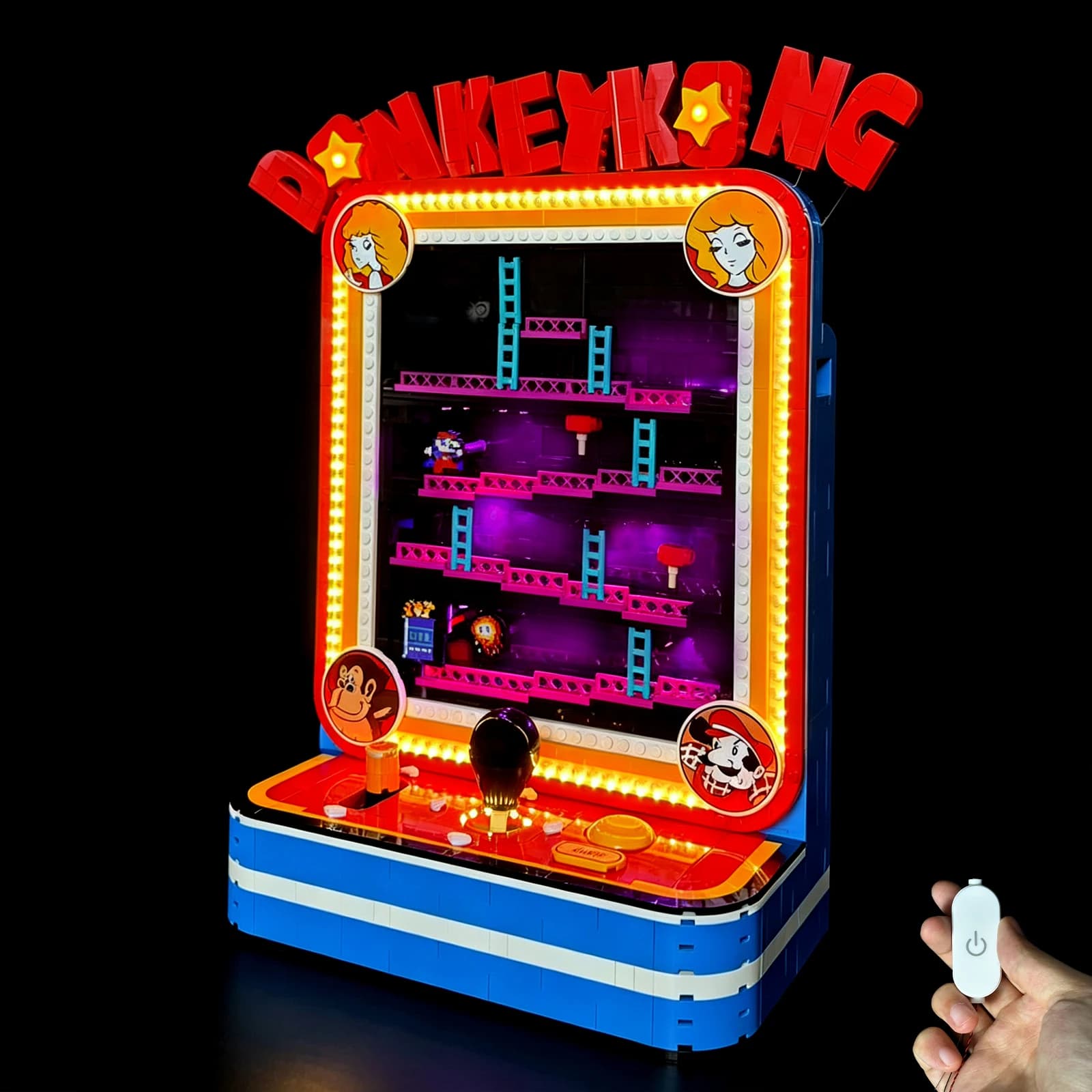 LYBMTWF LED Lighting Kit Compatible with Lego 72051 Donkey Kong Arcade (NOT Include The Model Bricks)