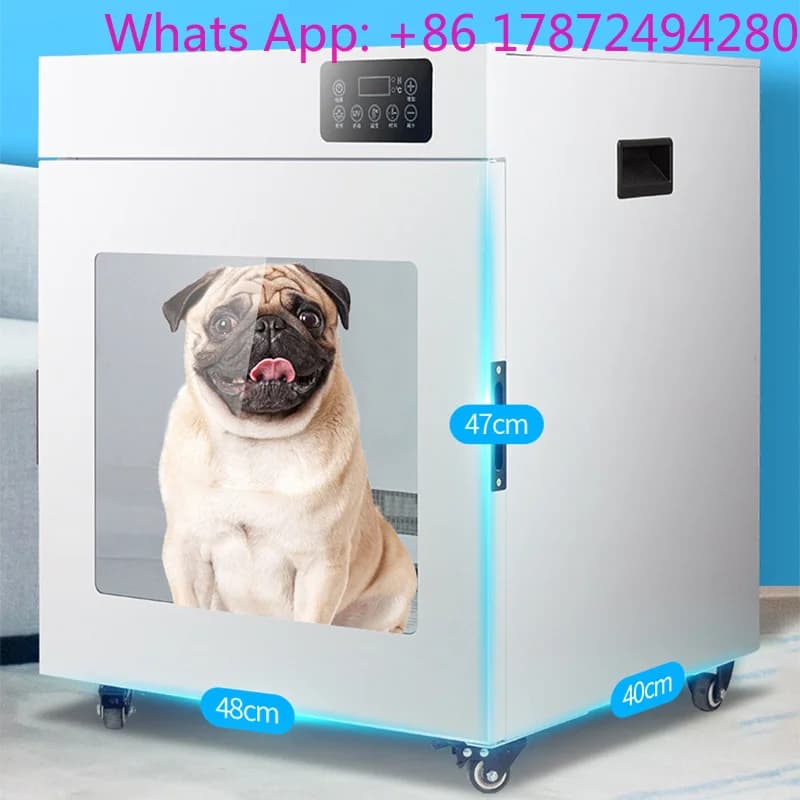 Box Asciugatura Animali Domestici, Asciugatore per Cani e Gatti, Sacco Asciugante per Uso Domestico, per Cani Grandi e Piccoli, per il Bagno e l'Asciugatura