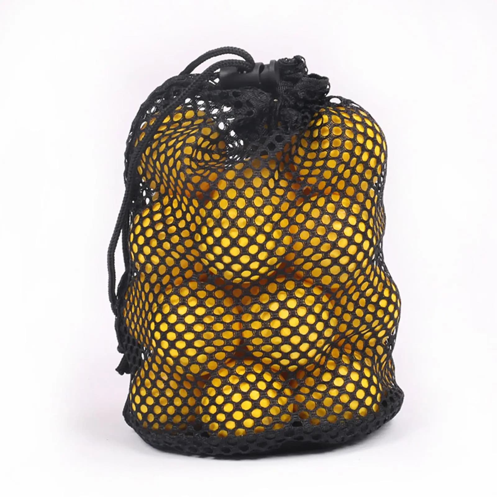 Borsa a rete con coulisse per palline da golf, custodia sportiva resistente in nylon per accessori da golf e viaggi