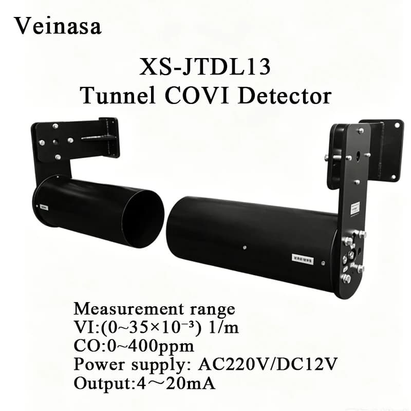 Vei'nasa XS-JTDL13-4-20mA IP67 Wall-Mounted Tunnel COVI Detector High Accuracy 1% High-Speed Real-Time Smoke Density