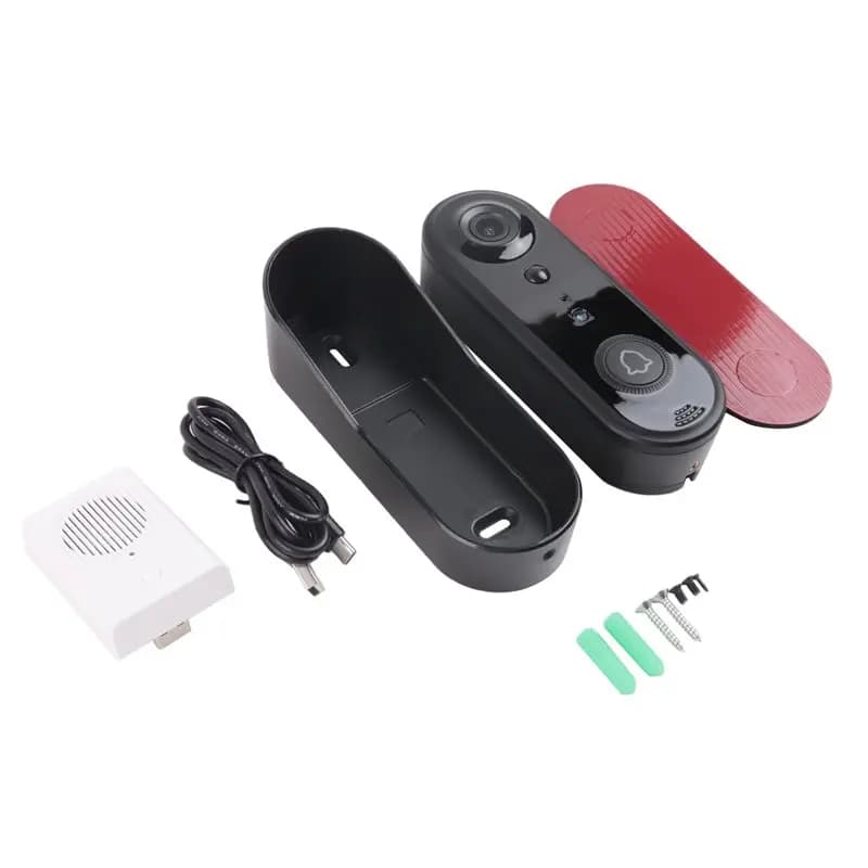 B69C IP66 Weatherproof Doorbell Camera Wireless, Motion Detection, 2 Way Audio, No Monthly Fee, Video Doorbell With Chime