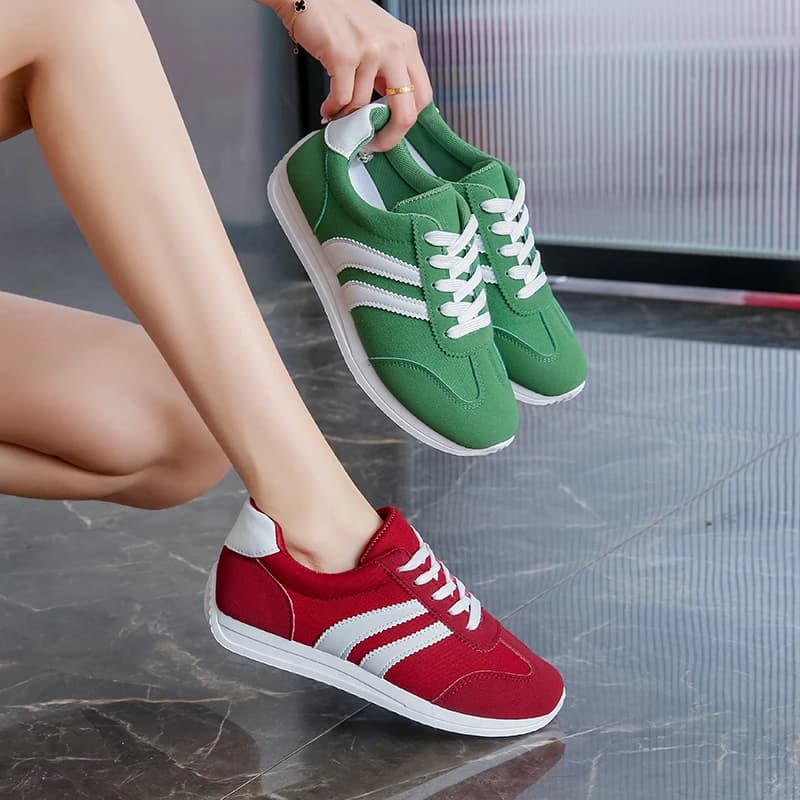 Spring New Lace Up Women's Sports Shoes Plus Size Woman Sneakers Mixed Colors Female Fashion Versatile Flat Casual Sneaker