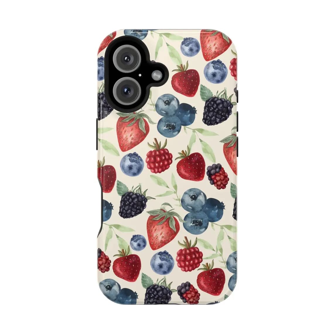 Custodia per telefono dal design di lusso rurale mirtillo per iPhone 17 16 15 14 13 12 11 7 8 Air Pro Max Plus Cover posteriore di lusso a doppio strato