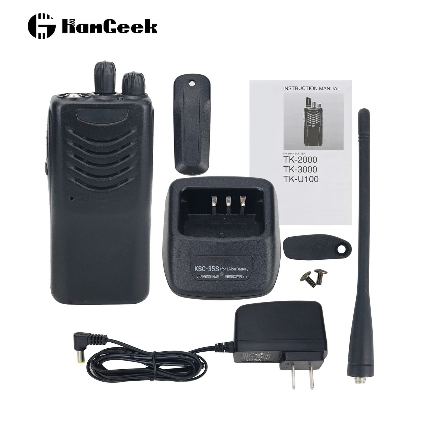 HamGeek TK-3000 4W 3-5KM Walkie Talkie portatile Radio UHF 440-480MHz 16CH ricetrasmettitore portatile