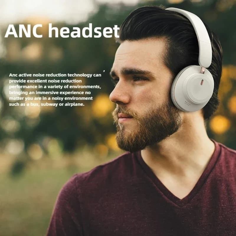 Gaming Headphones Wireless H9 ANC 2026 with Active Noise, Foldable, Portable, Over-Ear, Bluetooth with FM
