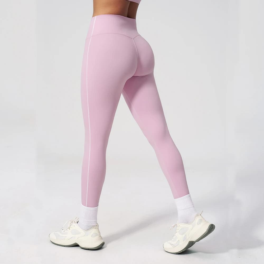 Leggings Sportivi da Donna a Vita Alta, Elastici, Tinta Unita, per Yoga, Palestra, Jogging, Asciugatura Rapida, Effetto Push-Up, Pantaloni Slim, Collant Femminili