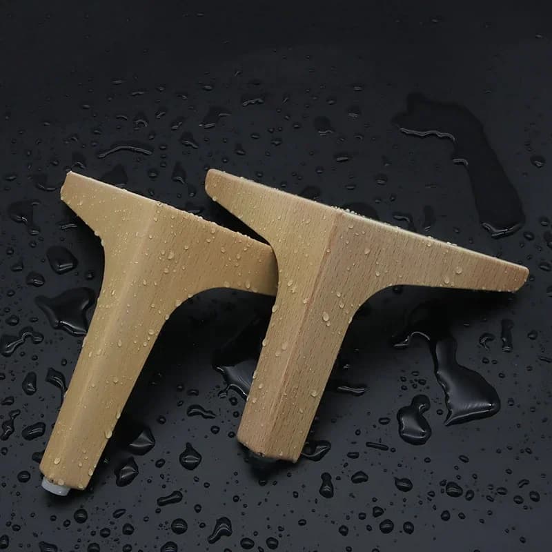 Set di 4 Piedini per Mobili, Supporti per Mobile TV, Gambe per Armadio, Piedini per Tavolo con Viti, Stile Rovere Bianco, Gambe per Divano 10/13/15cm