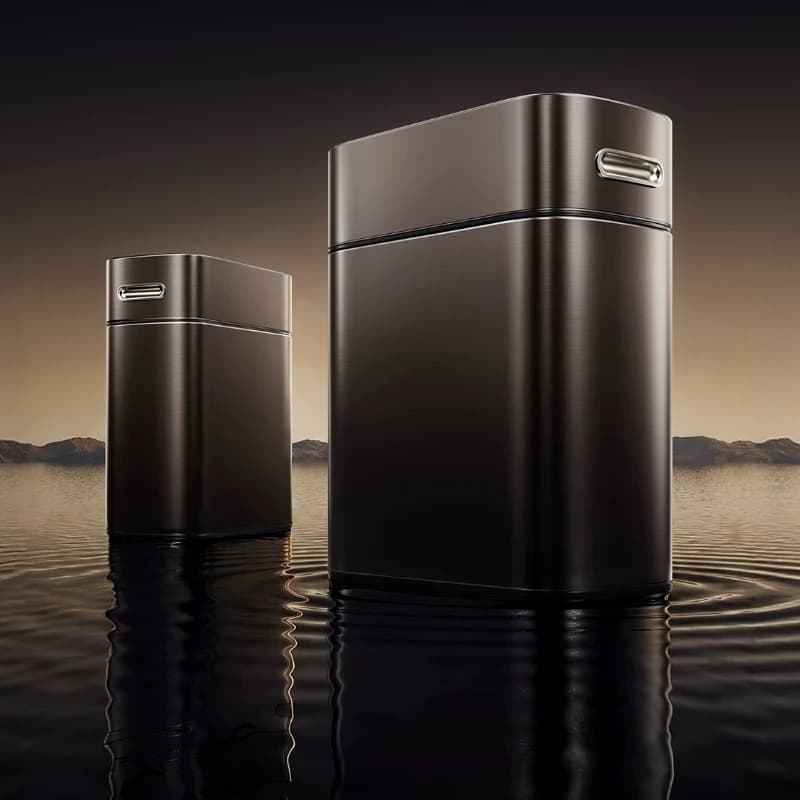 washable, automatic bacteriostatic, intelligent induction trash can, stainless steel double layer, automatic bag laying