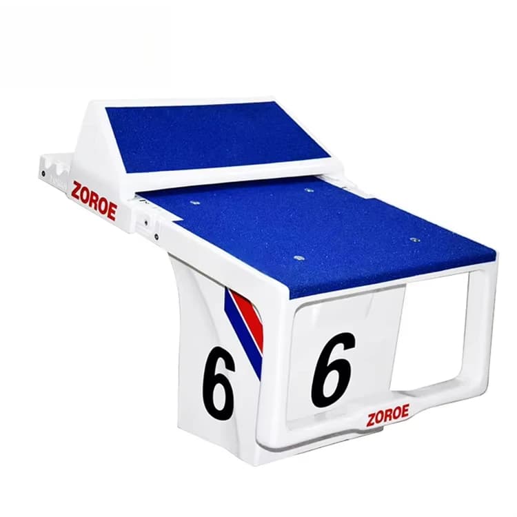 Avviatore da competizione per nuoto standard per adulti Piattaforma di salto competitiva in acciaio inossidabile 304 Piattaforma di salto in materiale ABS