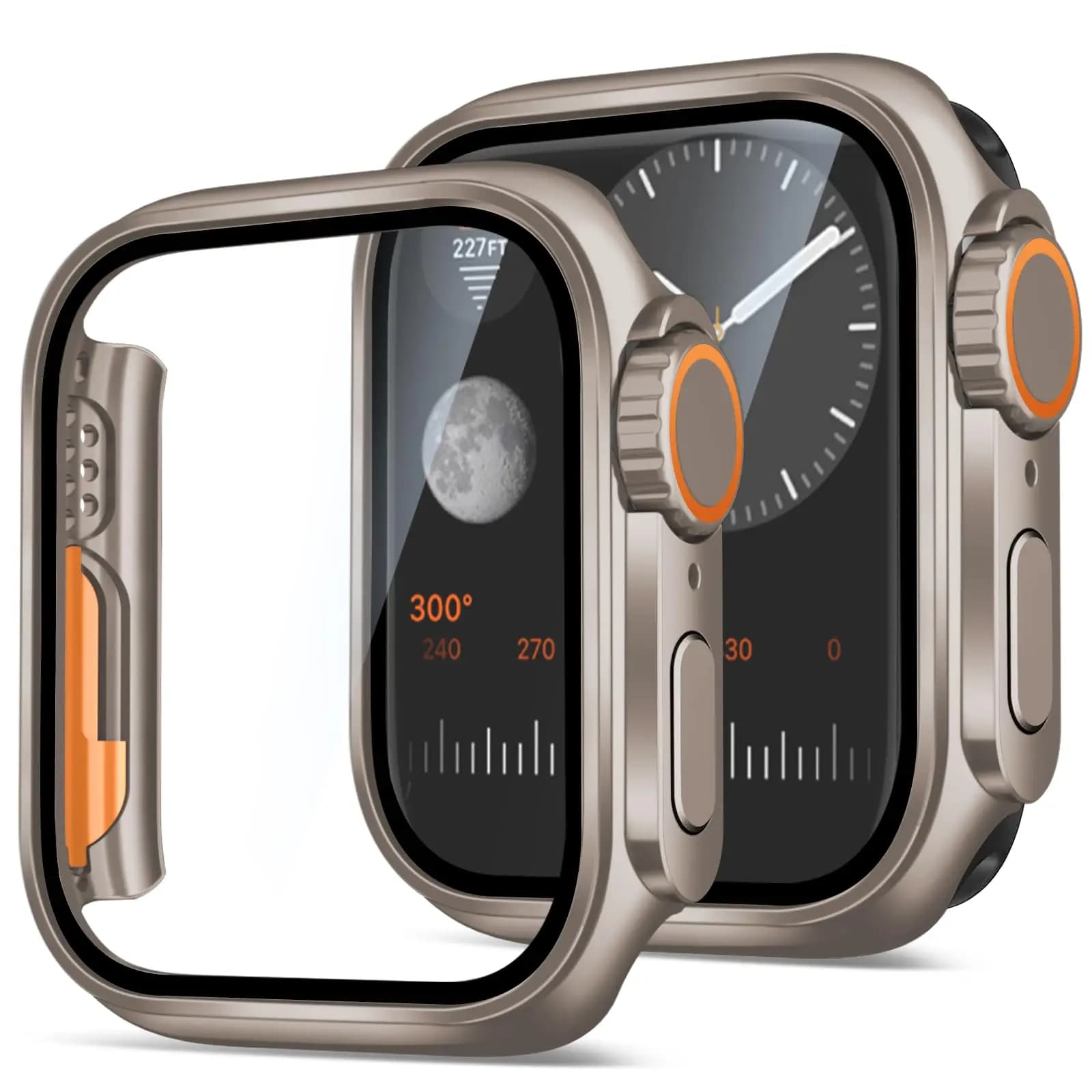 Vetro + Custodia per Apple Watch 44mm 45mm 41mm 40mm 42mm 38mm Protezione schermo Coperchio Cambia Ultra Paraurti iWatch Serie 8 7 SE 6 5 3