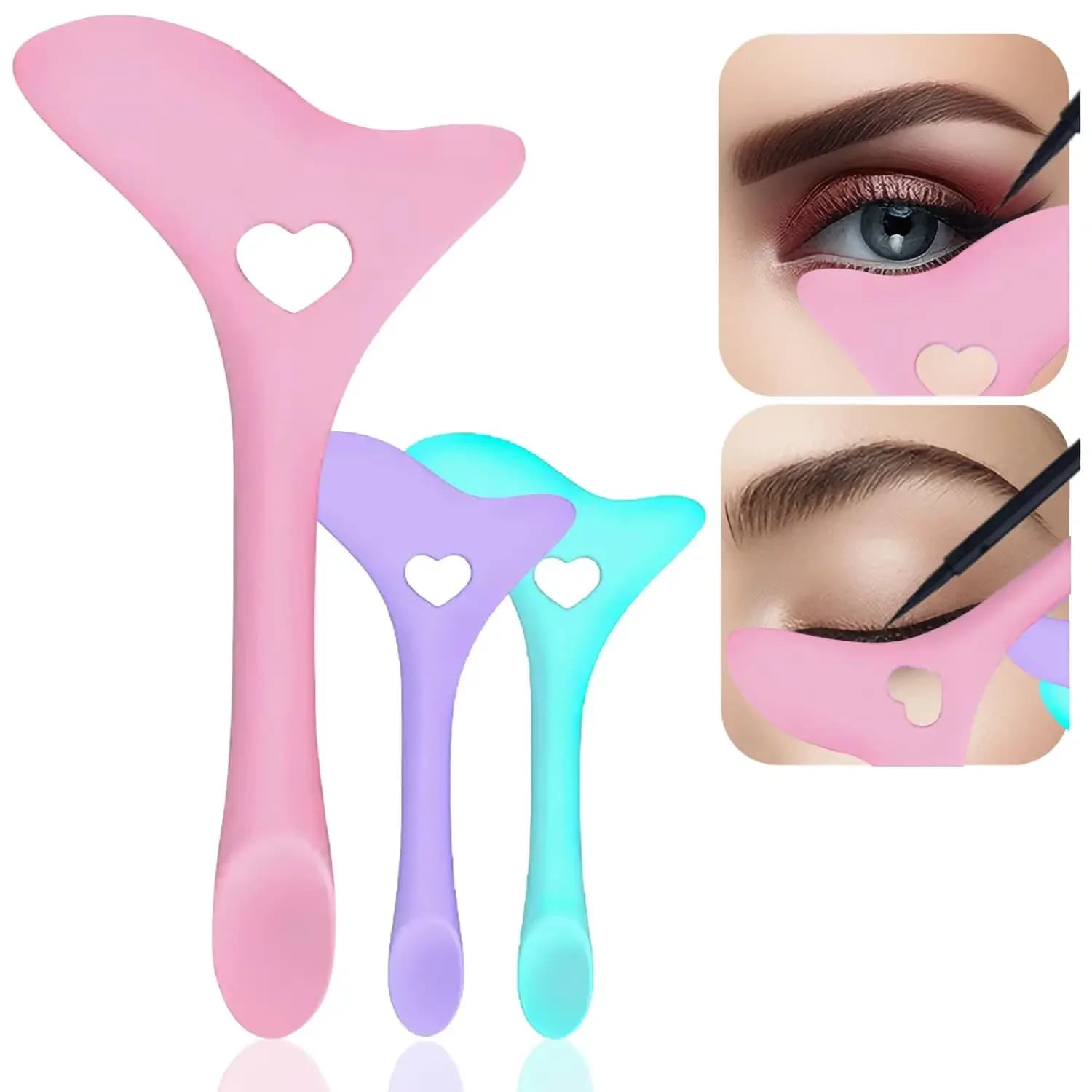 1PC Silicone Eyeliner Eyeshadow Stencil Templates Make Up Tools For Eye Makeup Cat Eye Line Guide Cosmetic Tool For Women