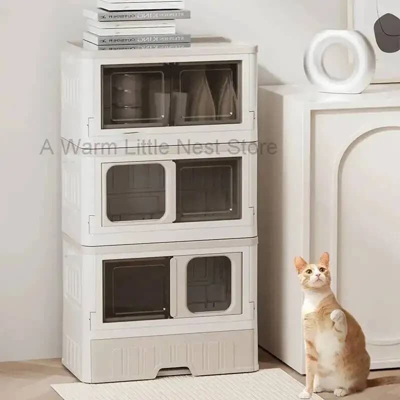 Cuccia per Gatti Multilivello con Toilette Integrata, Villa per Gatti, Cuccia per Gattini, Gabbia per Gatti con Spazio Ampio, Accessori per Gatti