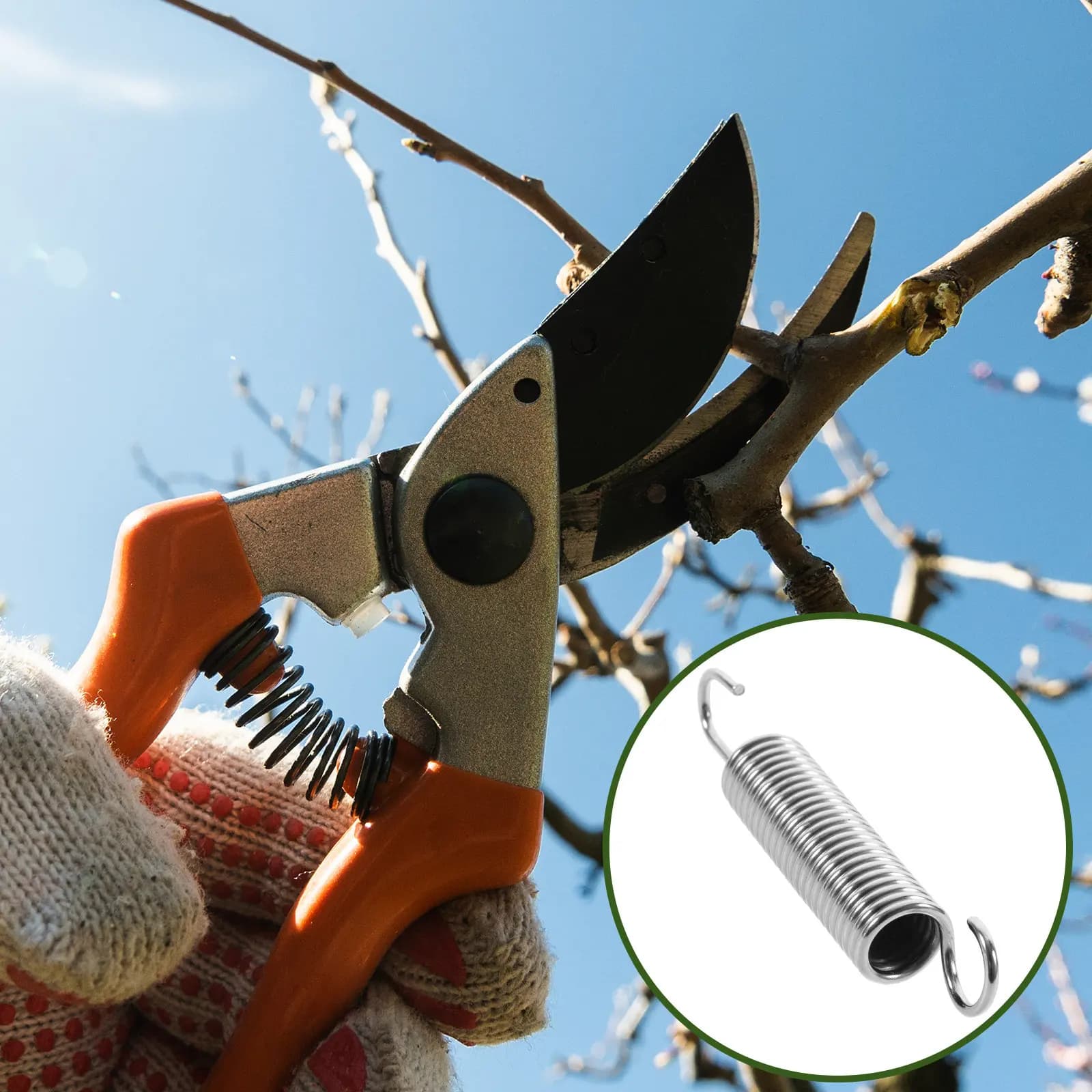 10Pcs Replacement Pruner Spring Heavy-Duty Stainless Steel Spring for Garden Pruners Trimming Tools Pruning Shears Parts Small