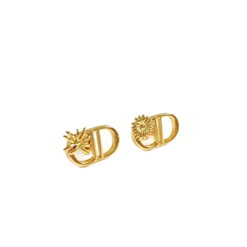 Nuovi Orecchini da Donna Letter Cabinet, a Margherite e Girasole Dorate, Lusso Leggero, di Alta Gamma, Stile Francese
