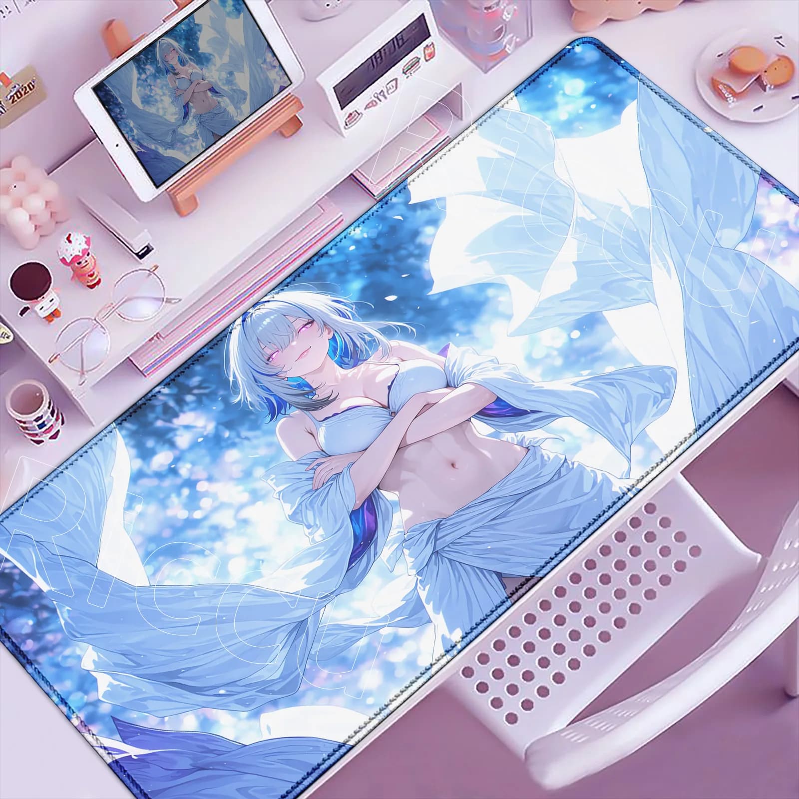 Grandi onde coltivanti Phrolova CANTARELLA Galbrena Mouse Pad XXL Computer da gioco Gamer PC Tastiera Tappetini per mouse Tappetini per mouse antiscivolo