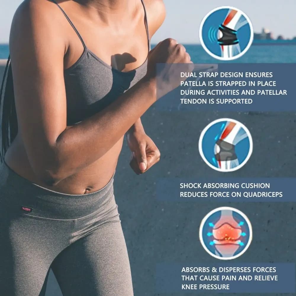Protezione per la rotula Ginocchiera per la rotula Fascia protettiva per la rotula regolabile traspirante Comoda ginocchiera sportiva professionale
