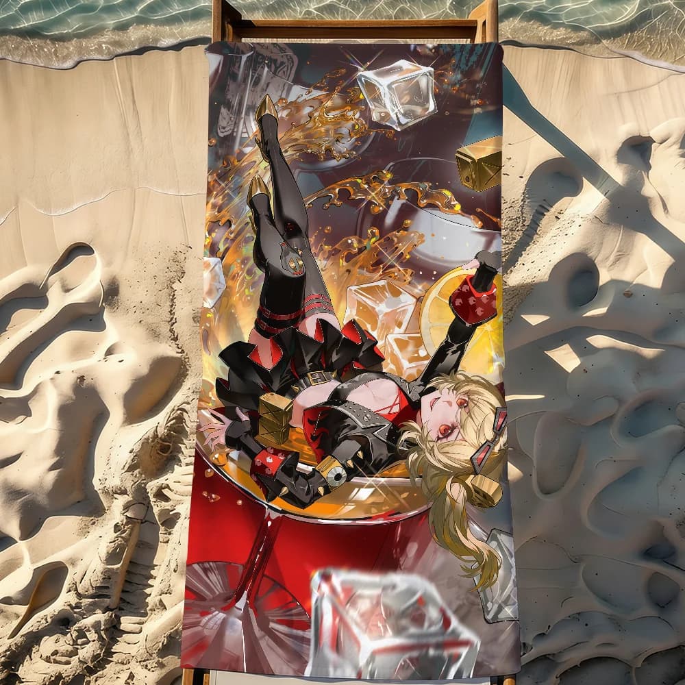 ZZZ Game Cute Burnice Towel Asciugamano da spiaggia grande, morbido e leggero, ad asciugatura rapida, per viaggi e campeggio, resistente alla sabbia
