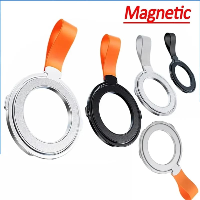 Universal Magnetic Phone Holder Car Desktop Smartphone Bracket For Apple Magsafe For iPhone 17 16 15 14 Grip Finger Ring Stand
