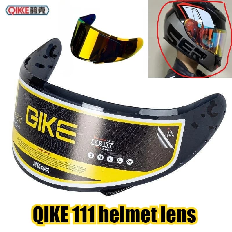 Visiera per casco moto per QIKE 111 Casco moto Anti-UV Scudo antivento Moto cascos Accessori di ricambio