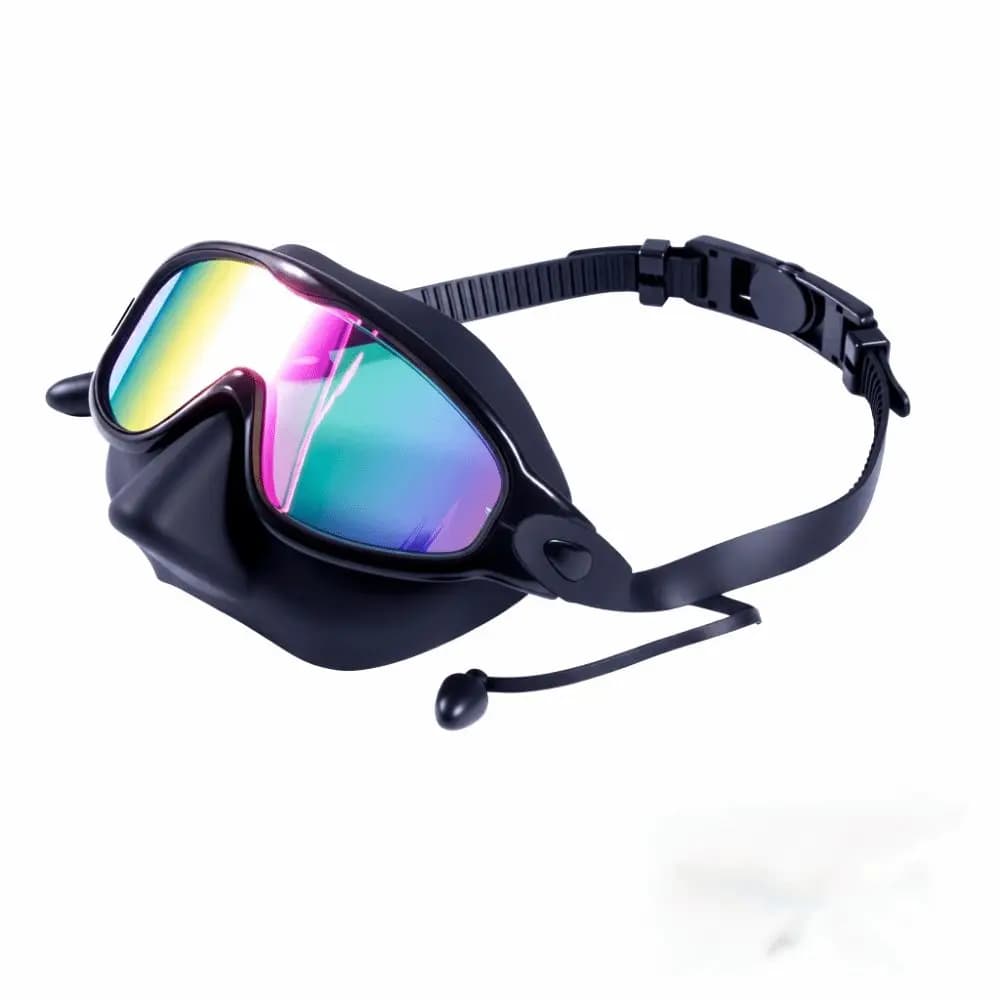 No Leaking Wide View Swim Goggles UV Protection Anti-Fog Swimming Goggles Large Frame Silicone Diving Goggles Outdoor Swimming