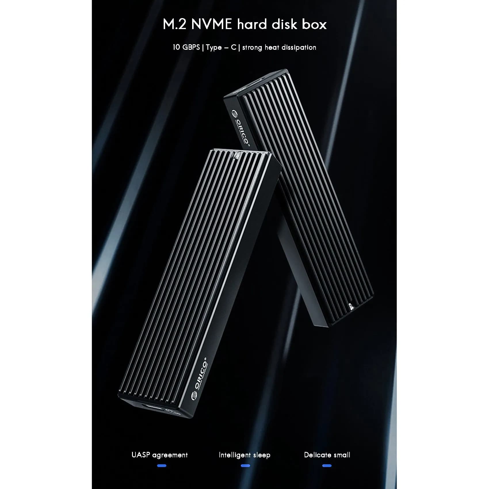 A64I HDD Enclosure Box M2PV-C3 USB3.1 10Gbps External 2230/2242/2260/2280 Type-C M.2 NVME Solid State Drive Case