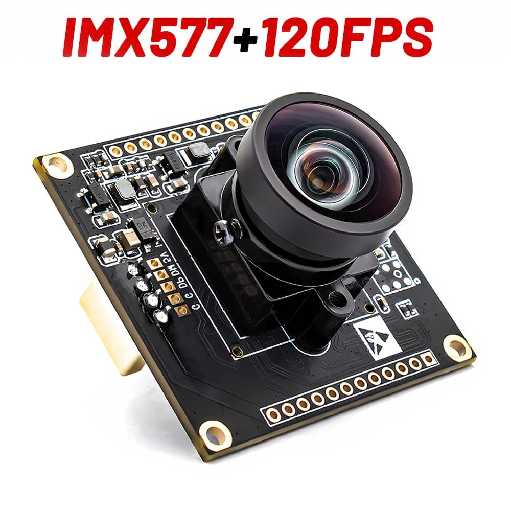USB Webcam UHD 12MP 120FPS 1080P HD Webcam for PC Plug And Play 1/2.3 "IMX577 CMOS without live USB camera distortion lens