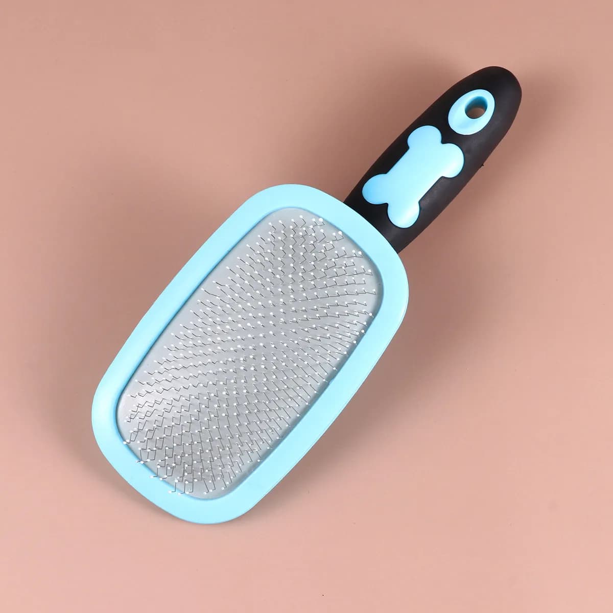 Rotatable Pet Massage Comb Large Blue Stainless Steel Grooming Cleaning Tool for Dog Cat Removes Tangles Knots Dander Loose Hair