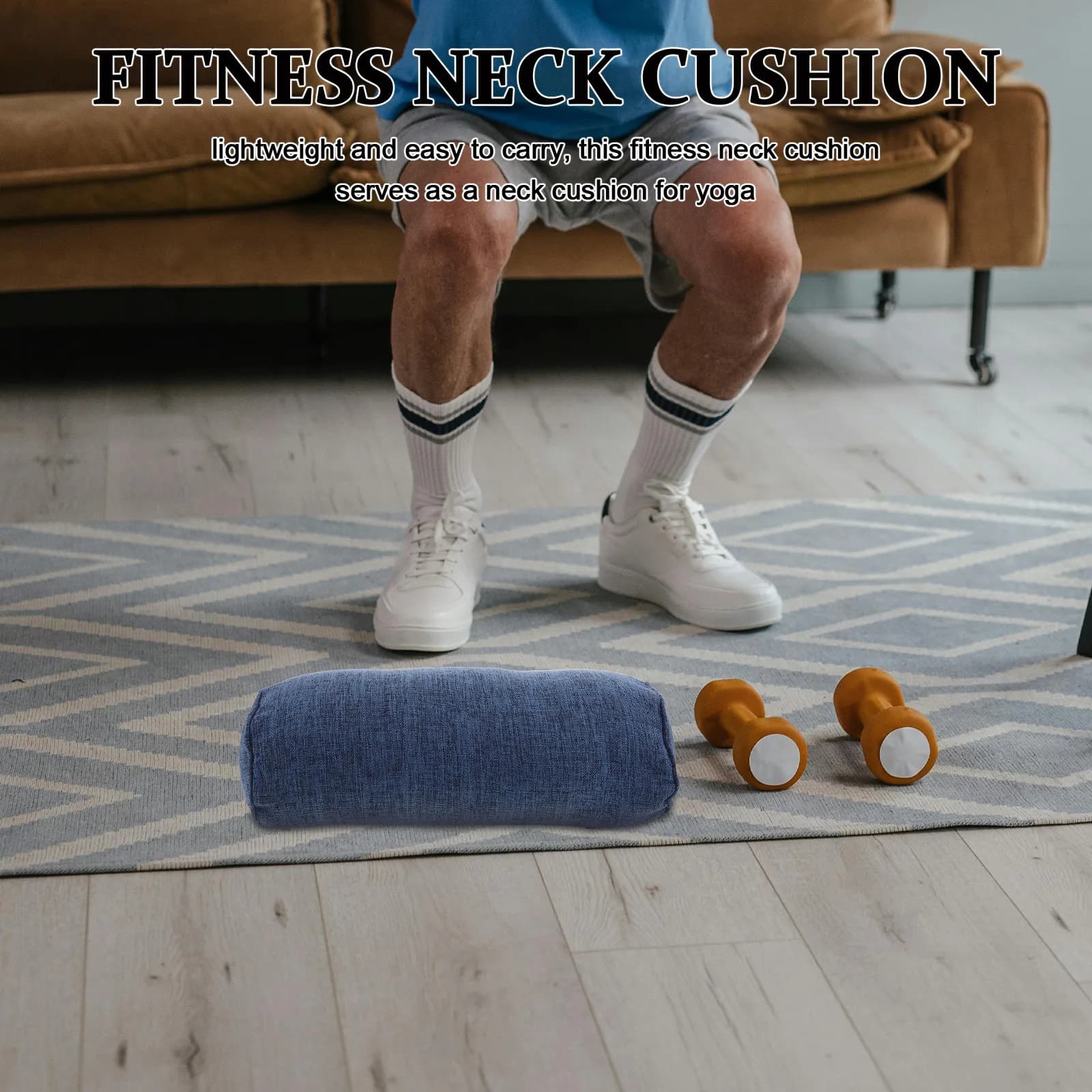 Cuscino Cilindrico per Yoga, Supporto Lombare e Cervicale per Fitness, Relax Domestico, Stretching, Pilates, Cuscino per la Schiena