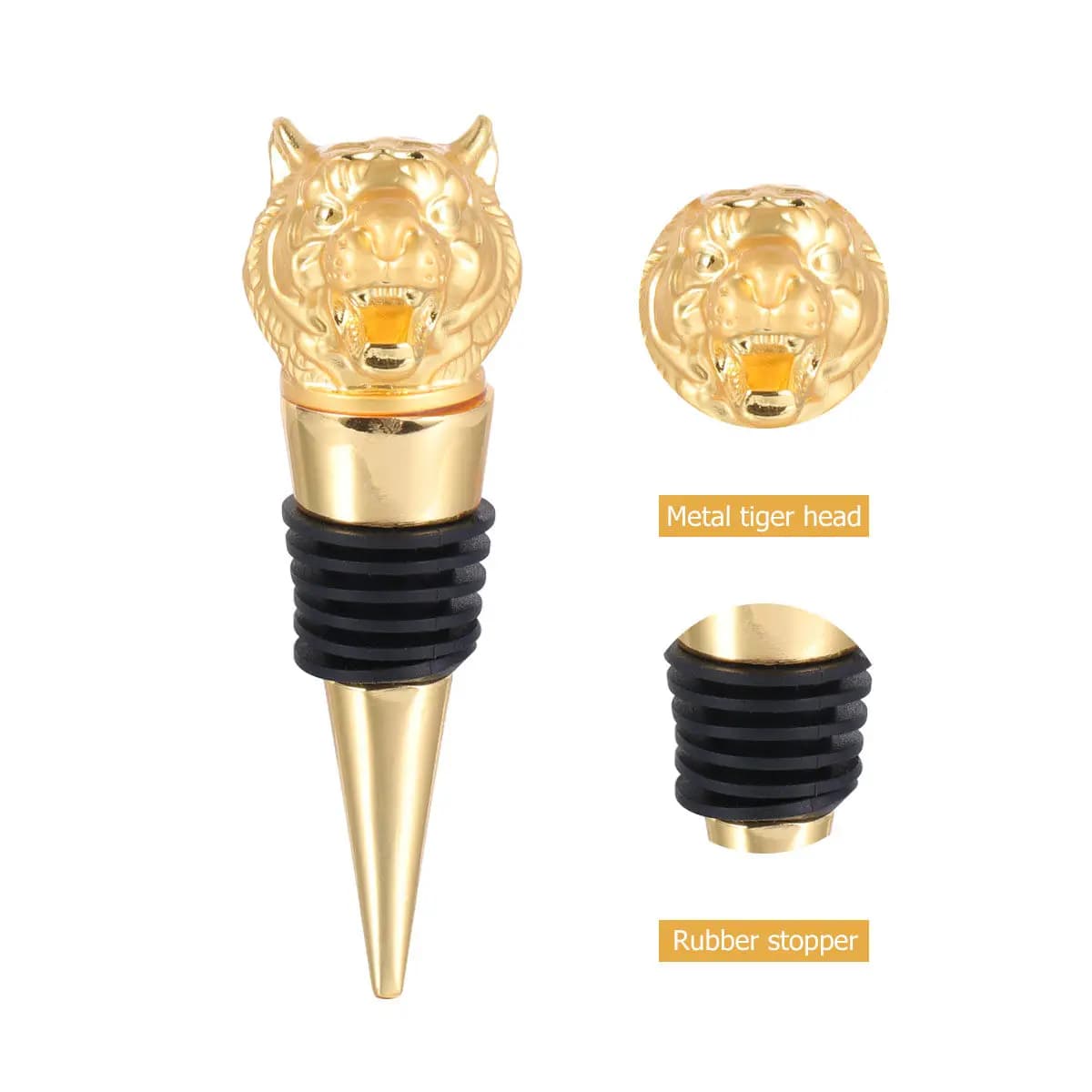 Tappo per Vino a Forma di Tigre, Tappo Creativo per Bottiglia, Accessori per Casa, Bar, Feste e Ristoranti, Decorazione con Segni Zodiacali