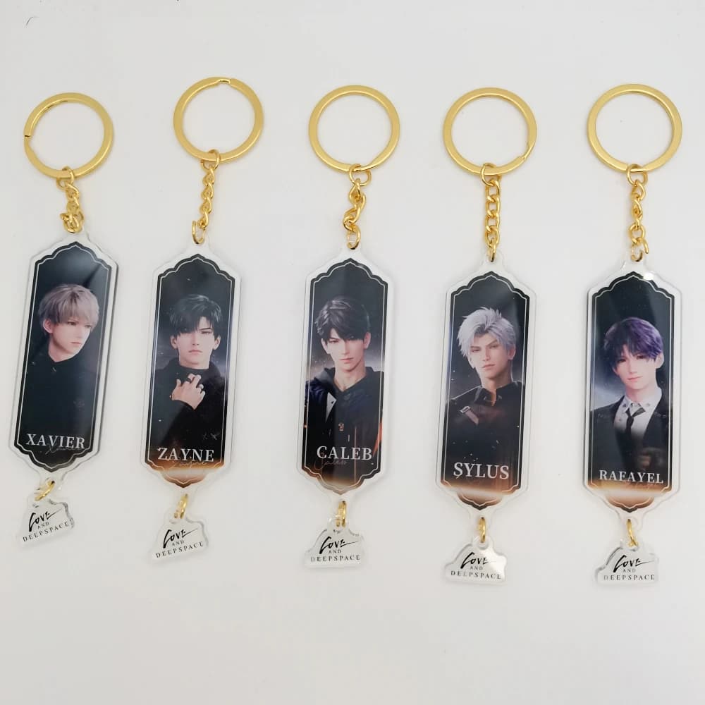 Game Love and Deepspace Acrylic Stand Keychain Xavier Zayne Rafayel Sylus Badge Brooch Figure Display Anime Goods Collection