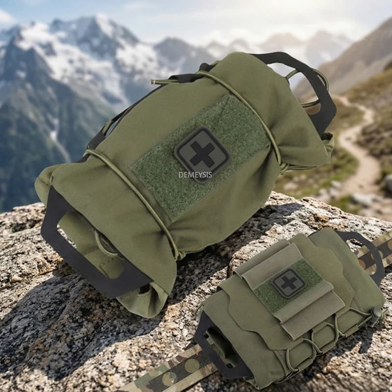 Borsa Medica Tattica MOLLE, Sistema in Due Pezzi IFAK, Kit di Pronto Soccorso per Traumi, Borsa d'Emergenza per Caccia, Escursionismo e Sopravvivenza all'Aperto