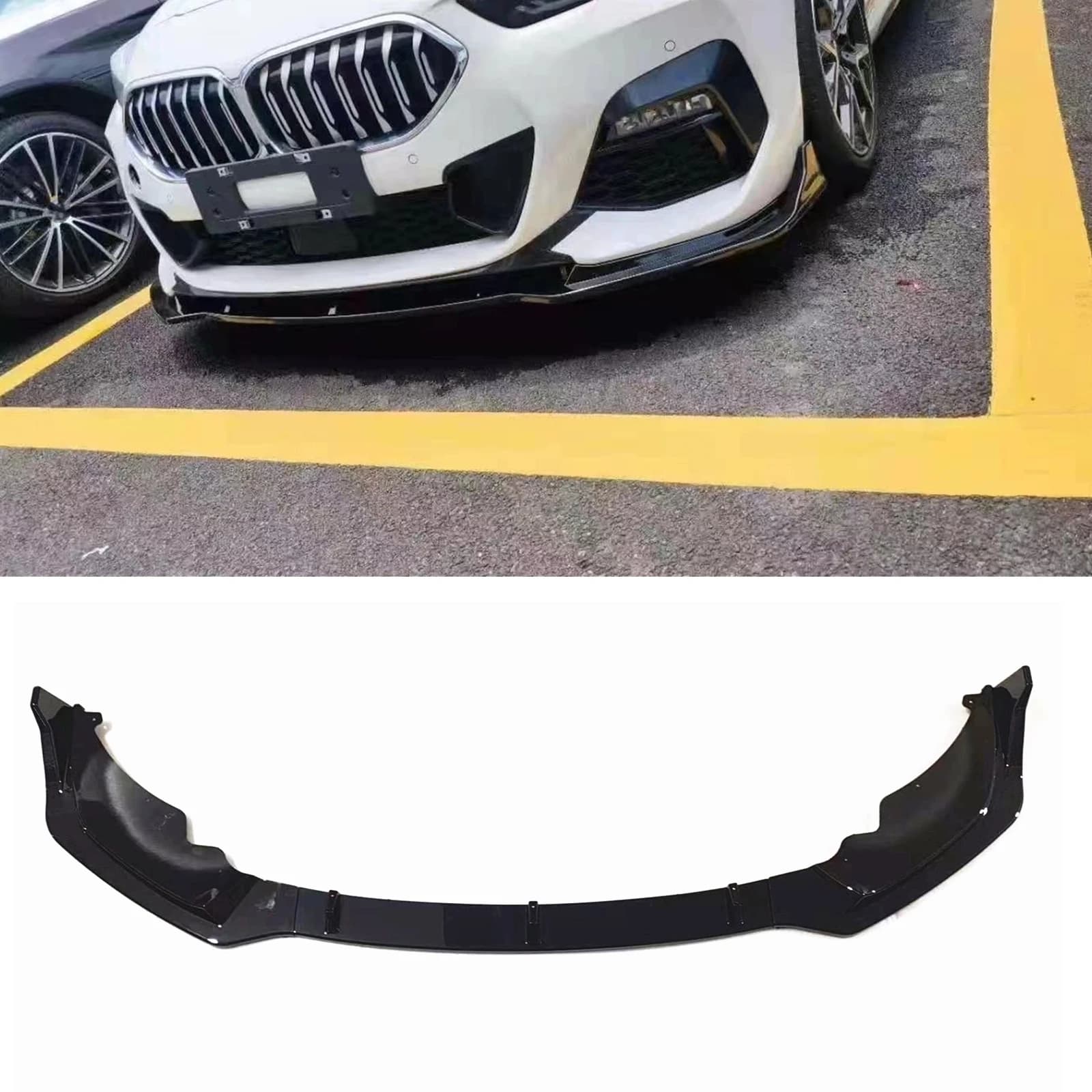 Spoiler Front Bumper Lip Splitter Lower Diffuser Air Dam Blade For BMW 2 Series F44 218i 220i M235i M Sport 2020-2024 Gran Coupe