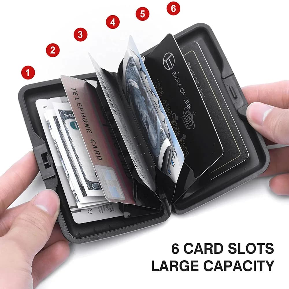 Men Women Aluminum RFID Blocking Metal Credit Card Holder ID Card Case Coin Purse RFID Wallet