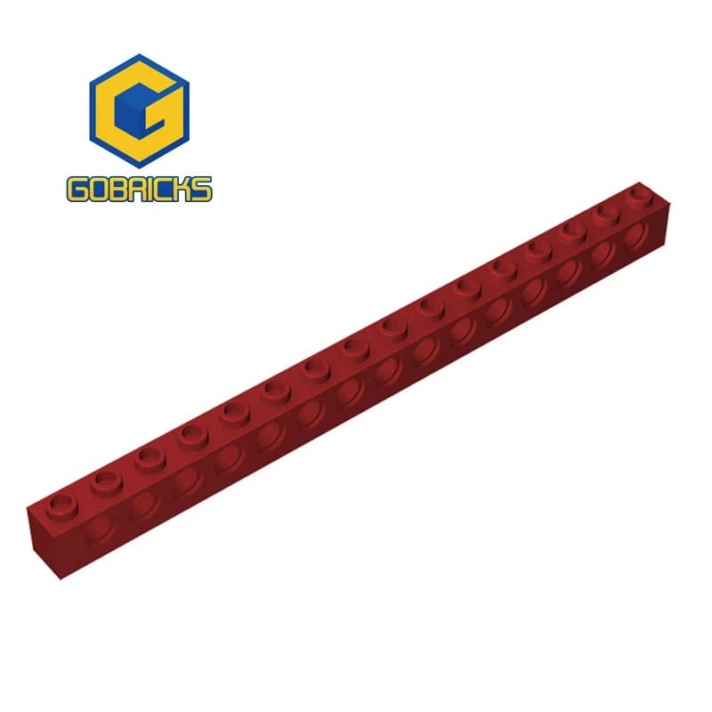Gobricks 10pcs 3703 15 Holes TECHNICAL BRICK Parts 1X16 Compatible with Brand Toys Assembles Building Blocks Model Sets Movement