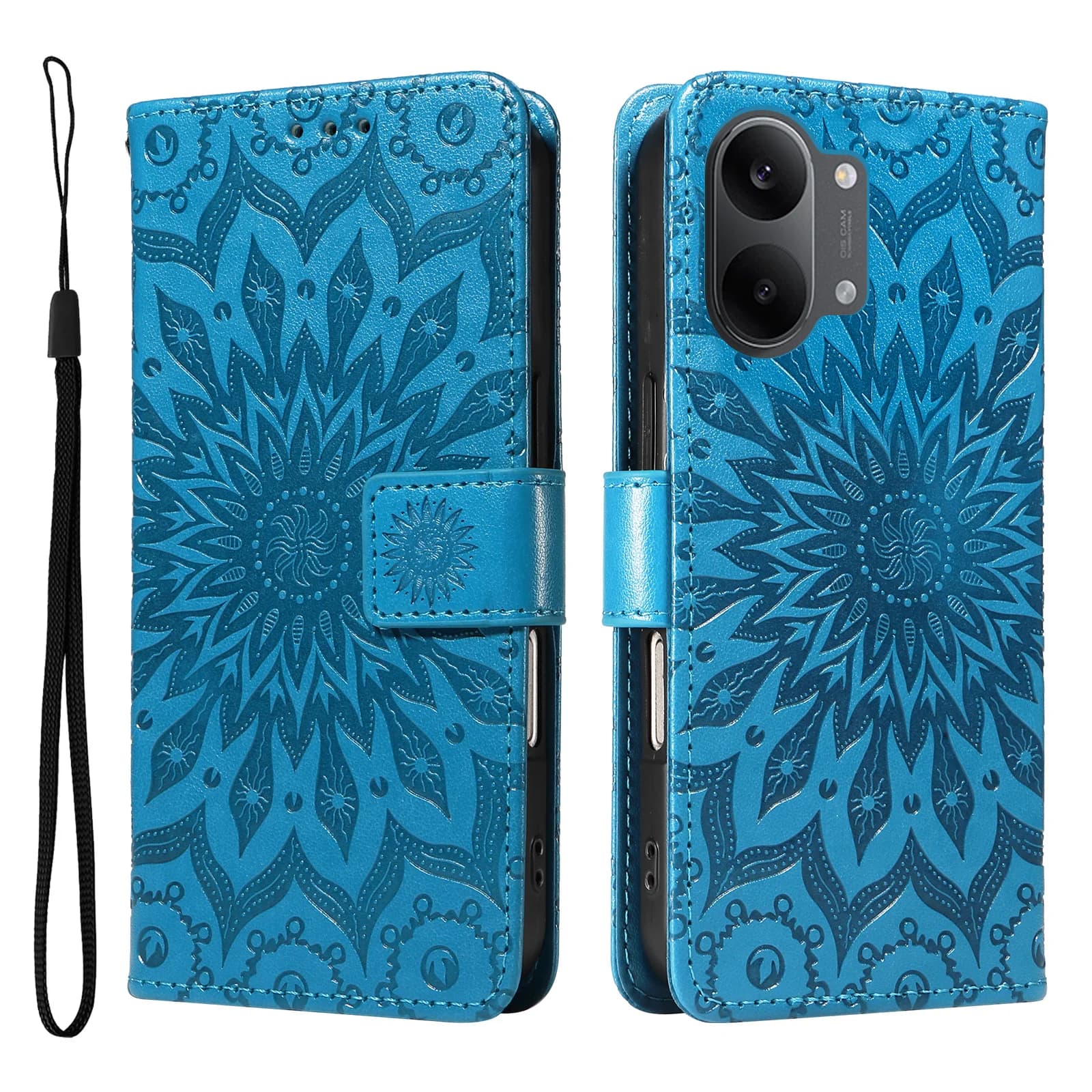 Leather Wallet Flip Case for Redmi Note Turbo 5 15 14R 15R 14C 15C 15A A4 A5 A7 K8 K90 Pro Max | Butterfly Embossed Design