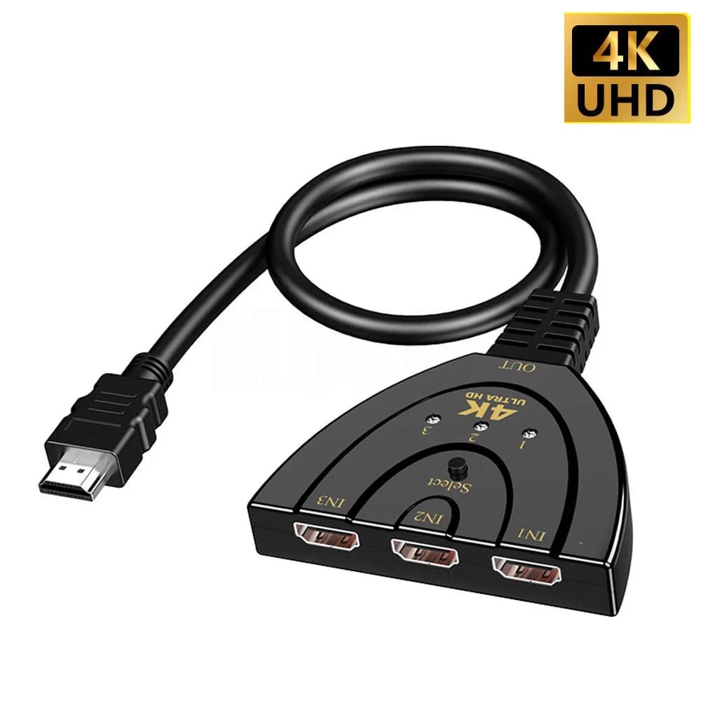 4K * 2K Mini 3 porte Switch compatibile HDMI Switcher 4K Splitter 1080P 3 ingressi 1 porta di uscita Hub per Xbox PS4 DVD PC Laptop TV