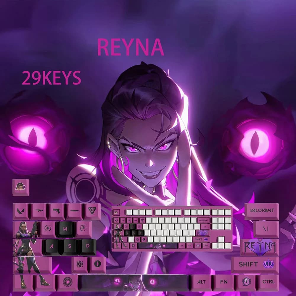 Valorant copritasti 29 tasti Phoenix Clove Fade Neon Gekko Sage Raze Profilo OEM Mini Set PBT Sublimazione della tintura Copritasti per Mx Switch